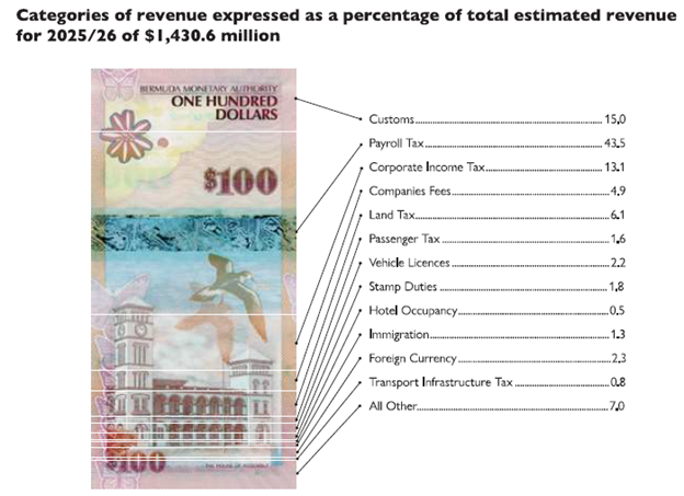 Breakdown of Revenue Categories by percentage